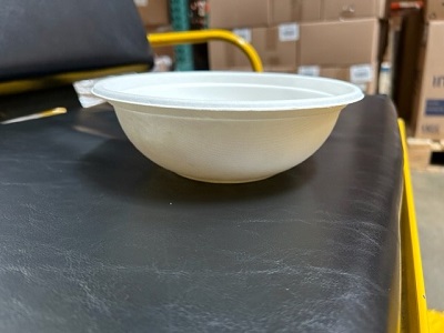 BOWL RND PF BAGASSE 24OZ WHT