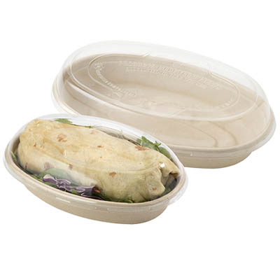 BOWL BAGASSE FIBER 32OZ BURRITO