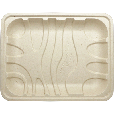 TRAY BAGASSE PF 10.5X8.2X1.25"