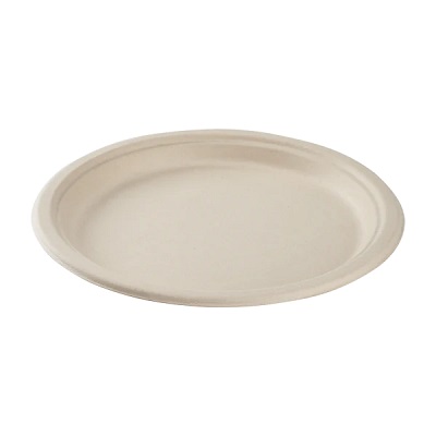 PLATE BAGASSE PF 9" RND NATURAL