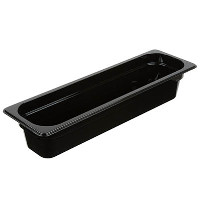 PAN FOOD 1/2 SIZE 4" DEEP POLY BLACK