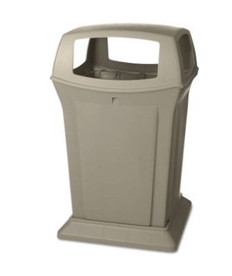 TRASH RCP 45 GAL RANGER W/4 OPENING