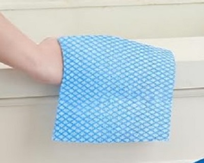 FOOD SERVICE TOWEL BLUE/WHITE DIAMOND