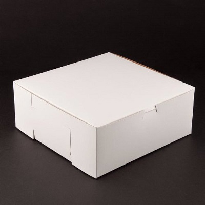 BOX CAKE 10X10X5 WHT/ KRFT L/C