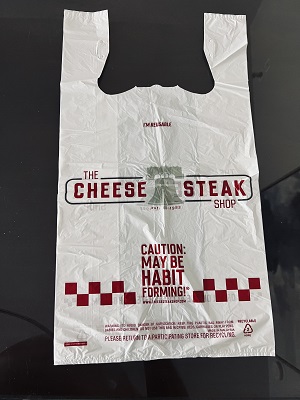 BAG PLAST 12X7X22 HD CHEESE STEAK SHOP