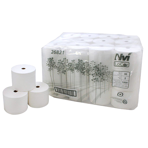 TOILET TISSUE LOCOR WHT 2PLY 3.85"X4.05"