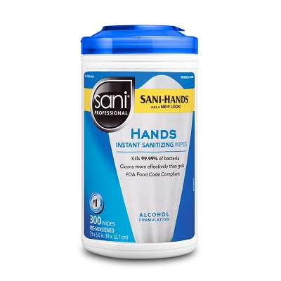 HANDS INSTANT SANITIZING WIPES XL CAN