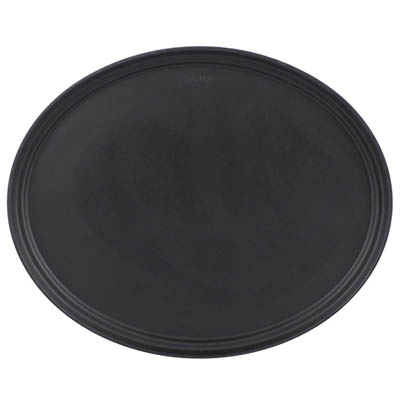TRAY 22X26 OVAL SERVING BLACK SATIN