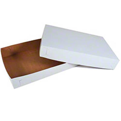 BOX CAKE 1/2 SHEET 2-PC WHT/KRFT