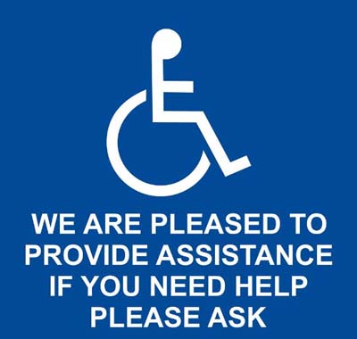 SIGN "WE ARE PLEASED TO PROVIDE