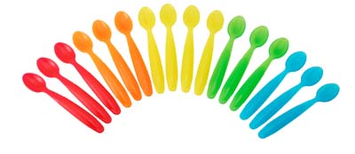 FIRST YEARS TAKE & TOSS SPOONS RAINBOW