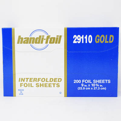 FOIL ALUM 9X10.75 GOLD SHEET