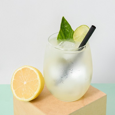 STRAW AGAVE BLACK 6" COCKTAIL UNWRAPPED