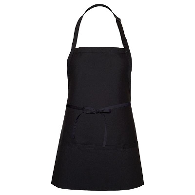 APRON BIB 3 POCKET BLACK