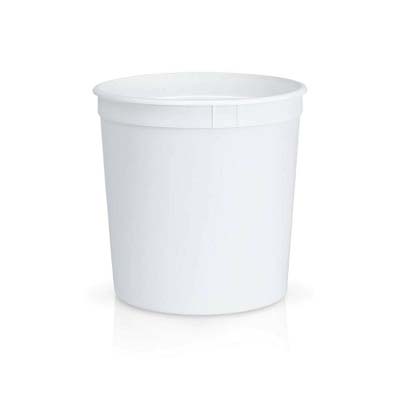 CONT 85OZ WHITE ROUND POLY BPA FREE