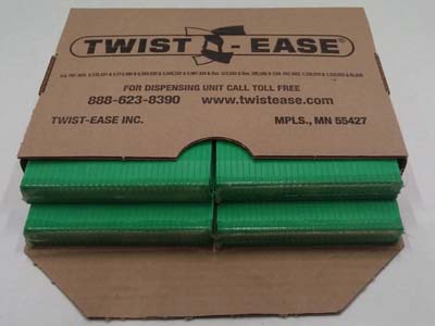 TWIST EASE 6" SINGLE WIRE GREEN TIES 4PK