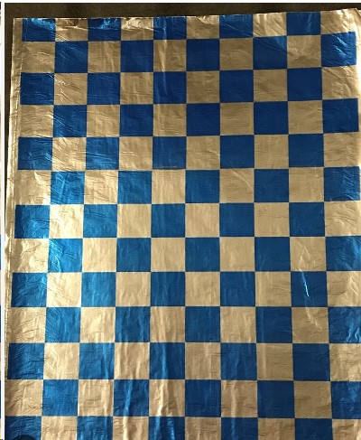 WRAP FOIL SHEETS 10.5X14 BLUE CHECKERED