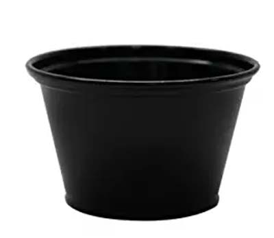 CUP PORTION 4 OZ BLACK PP