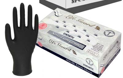 GLOVE NITRILE MD BLK PF 3.5MIL