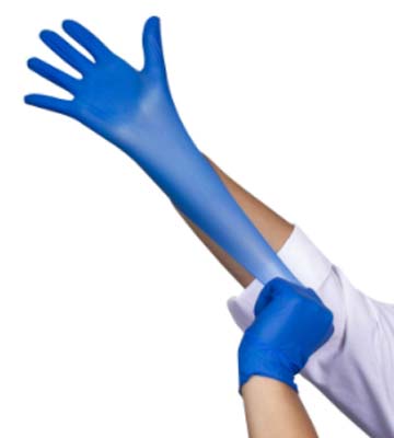 GLOVE NITRILE MED BLUE PF