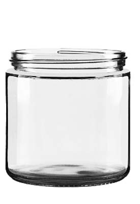 STRAIGHT SIDED JAR GLASS 16 OZ