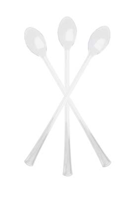 SPOON COCKTAIL PLAST 6" CLR