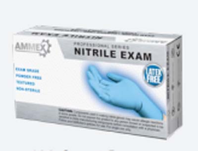 GLOVE NITRILE LG BLUE PF