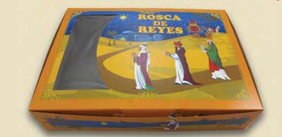 1/4 SHEET CAKE BOX ROSCA DE REYES
