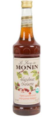 SYRUP HAZELNUT MONIN ORGANIC 750ML