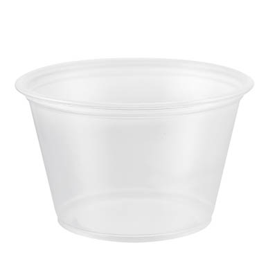 CUP PORTION PLAST 4 OZ CLR