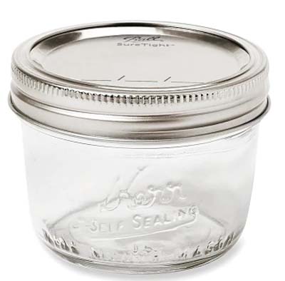 JAR MASON 8 OZ BALL WIDE MOUTH W/LID