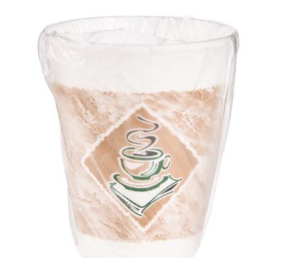 CUP FOAM 10 OZ IND WRAPPED CAFE G