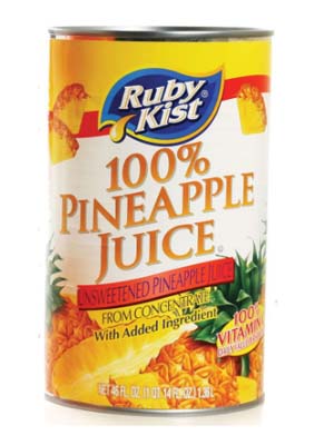 JUICE PINEAPPLE UNSWEETENED CAN CRV INCL