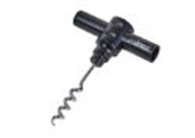 CORK SCREW BLACK PLASTIC HANDLE 2 PIECE