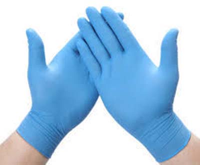 GLOVE NITRILE MED BLUE PF