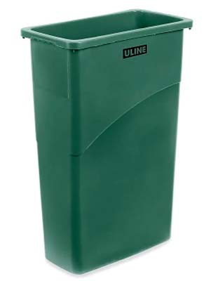 SLIM JIM GREEN TRASH CAN 23 GALLON
