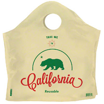 BAG REUSABLE PLASTIC BAG CALI 18X20+6 2.