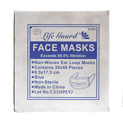 MASK NON WOVEN 3PLY BLU NON WOVEN