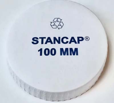 PPR STANCAPS 100MM WHITE UNCOATED