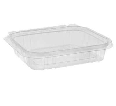 CONT DELI 16OZ SHALLOW RPET CLEAR HINGED