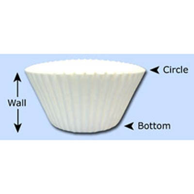41344120000 WHITE BAKING CUP 4-1/2X1-3/4