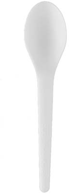 CUTLERY SPOON COMPOSTABLE 6" WRAPPED