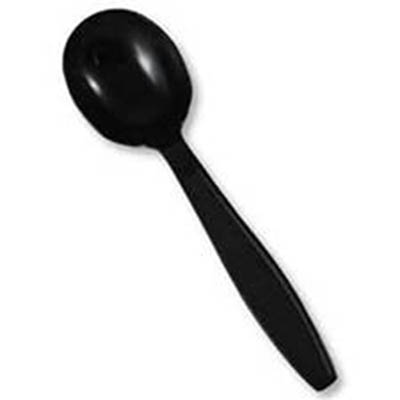 CUTLERY SOUP SPOON EXTRA HEAVY BLACK PP