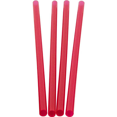 STRAW 5.75 JUMBO RED UNWRPD