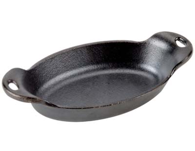 MINI CAST IRON OVAL SERVER 9 OZ.