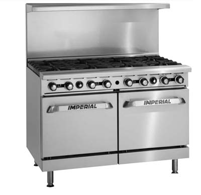 RANGE 48" OPEN BURNERS 12"GRIDDLE