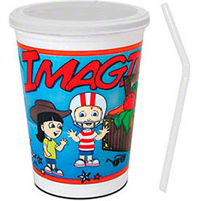 CUP KIDS 12OZ W/LID+STRAW-JUNG/MEX/IMAGA