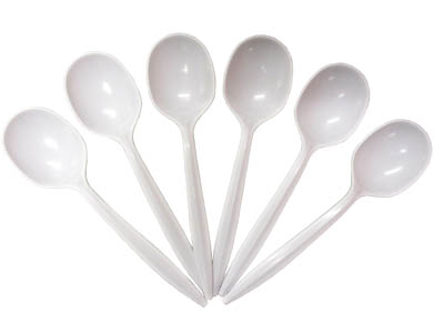 CUTLERY SOUP SPOON MED WHT PP