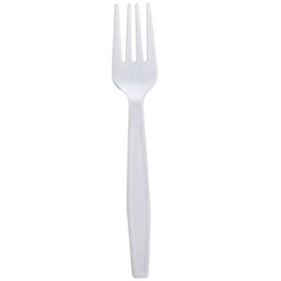 CUTLERY FORK EXTRA HEAVY WHITE PP UNBREA