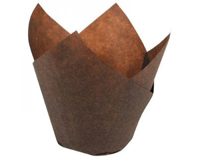 611117 CHOCOLATE BROWN TULIP BAKING CUP